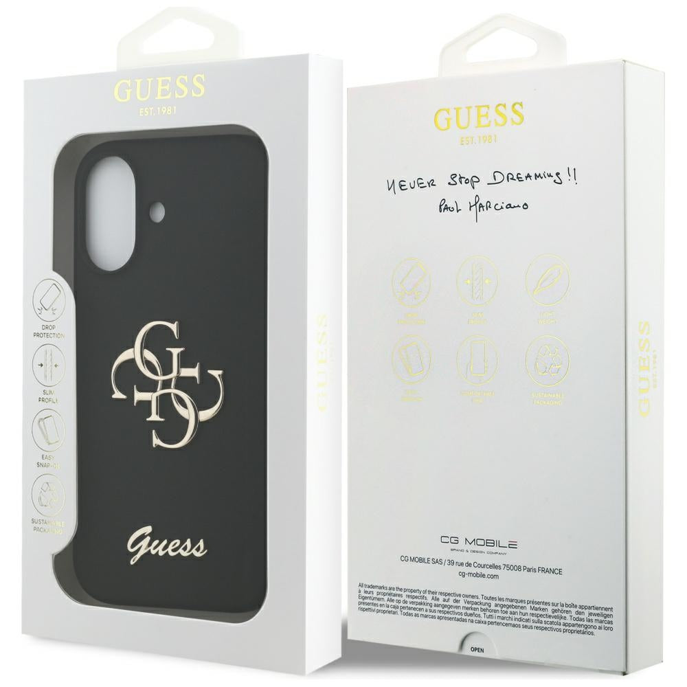 Futrola za Apple iPhone 17, Guess, Big 4G Script, Crna