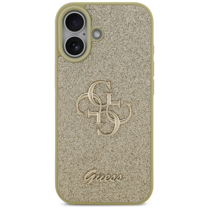 Futrola za Apple iPhone 17, Guess, Fixed Glitter Big 4G, Zlatna