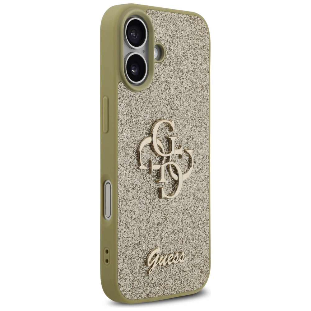 Futrola za Apple iPhone 17, Guess, Fixed Glitter Big 4G, Zlatna