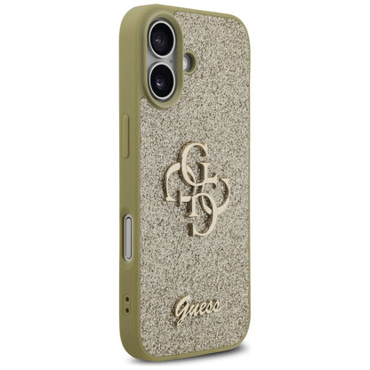 Futrola za Apple iPhone 17, Guess, Fixed Glitter Big 4G, Zlatna