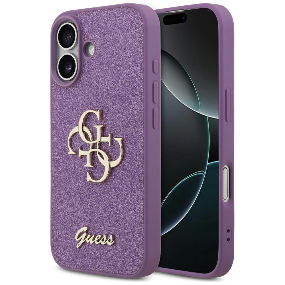 Futrola za Apple iPhone 17, Guess, Fixed Glitter Big 4G, Ljubičasta