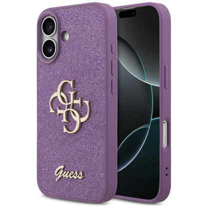Futrola za Apple iPhone 17, Guess, Fixed Glitter Big 4G, Ljubičasta