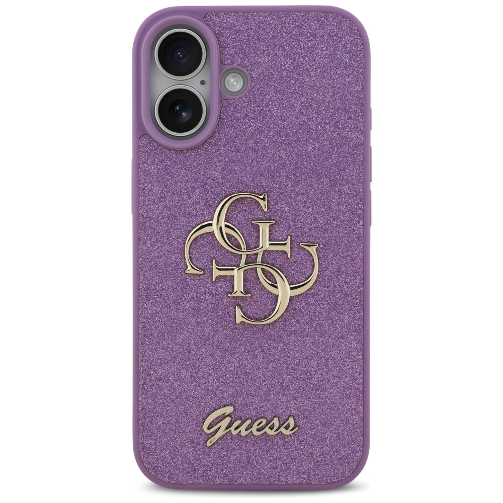 Futrola za Apple iPhone 17, Guess, Fixed Glitter Big 4G, Ljubičasta