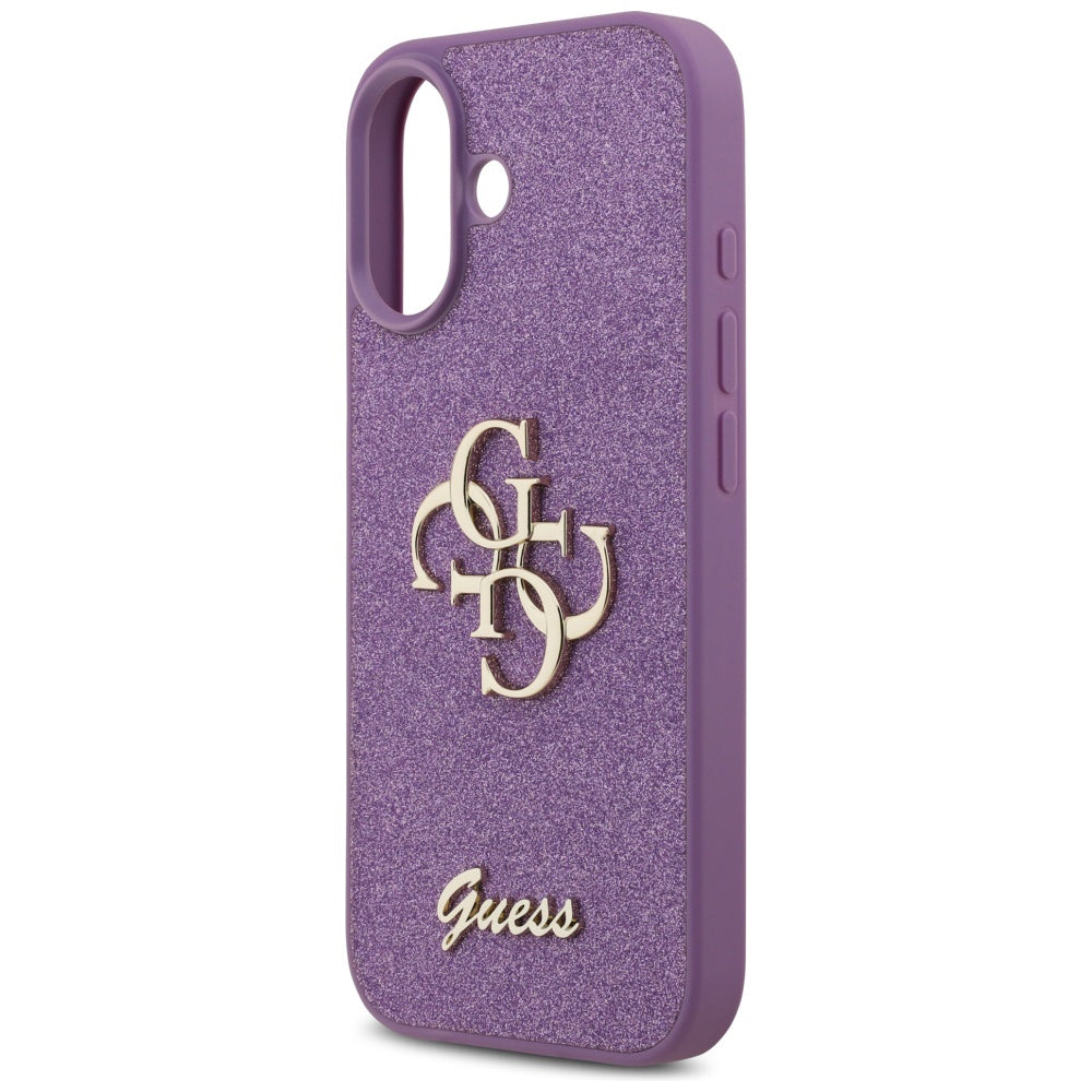 Futrola za Apple iPhone 17, Guess, Fixed Glitter Big 4G, Ljubičasta