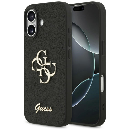 Futrola za Apple iPhone 17, Guess, Fixed Glitter Big 4G, Crna