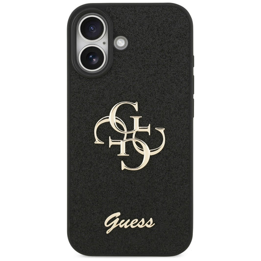 Futrola za Apple iPhone 17, Guess, Fixed Glitter Big 4G, Crna