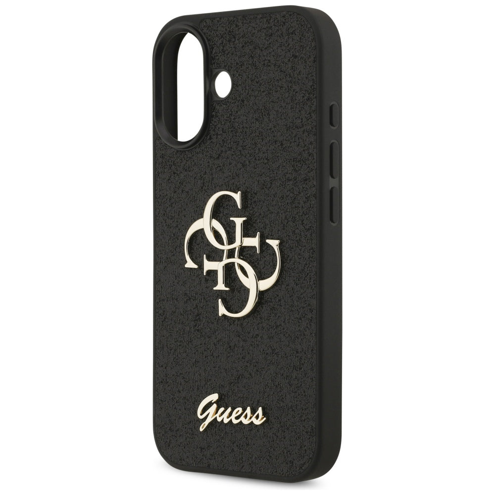 Futrola za Apple iPhone 17, Guess, Fixed Glitter Big 4G, Crna