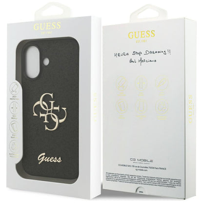 Futrola za Apple iPhone 17, Guess, Fixed Glitter Big 4G, Crna