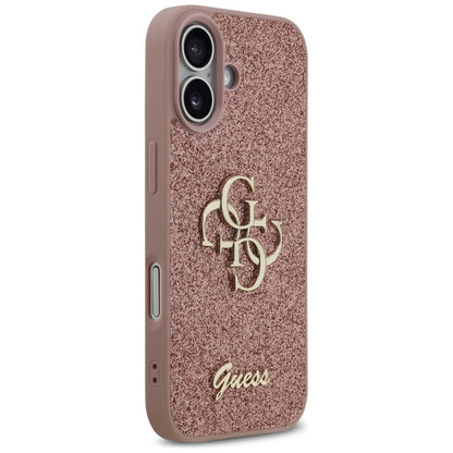 Futrola za Apple iPhone 17, Guess, Fixed Glitter Big 4G, Roze