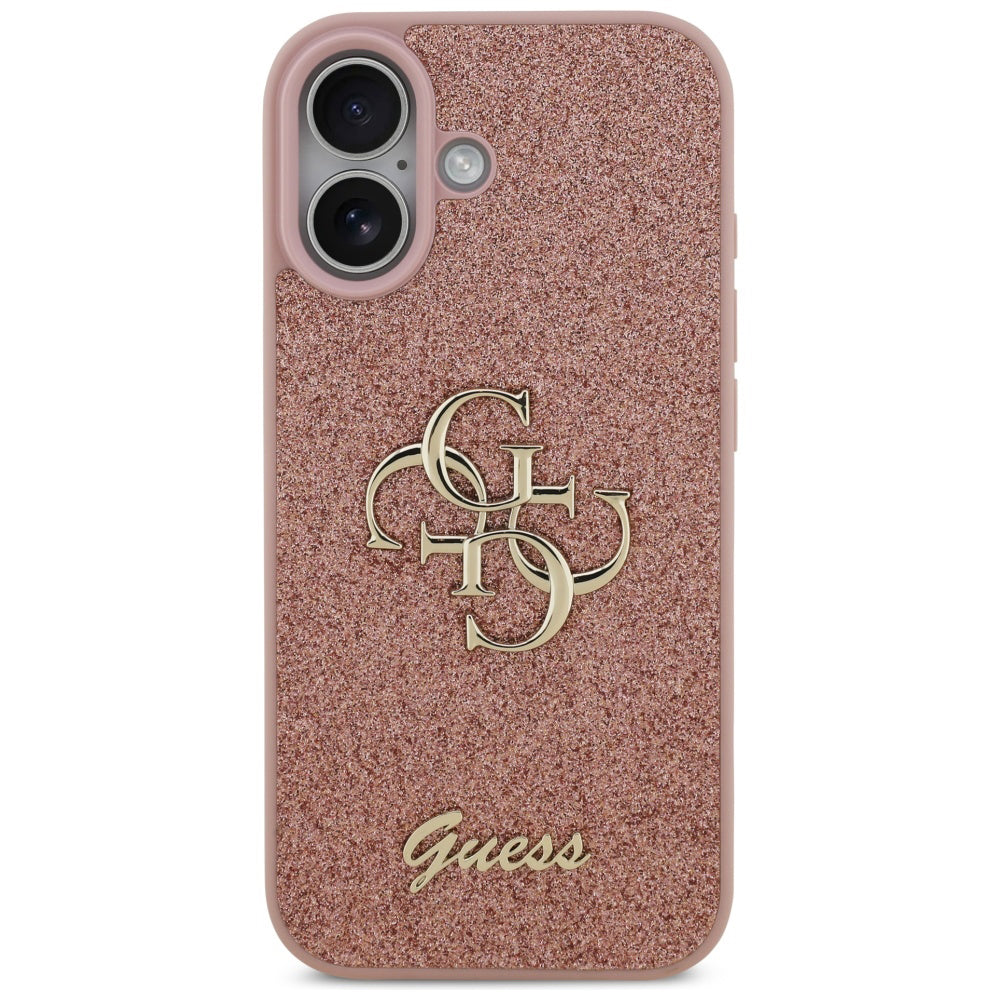 Futrola za Apple iPhone 17, Guess, Fixed Glitter Big 4G, Roze