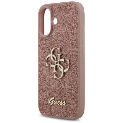 Futrola za Apple iPhone 17, Guess, Fixed Glitter Big 4G, Roze