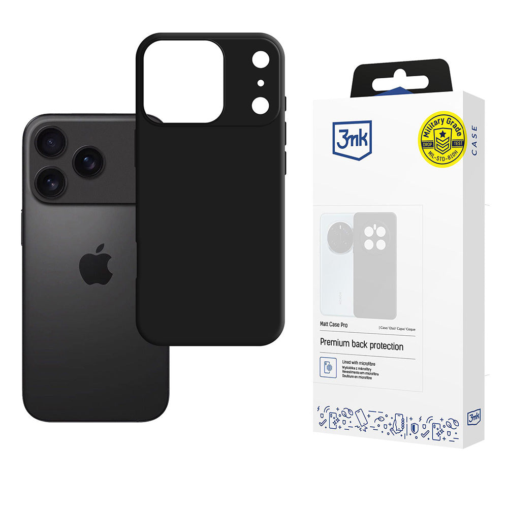 Futrola za Apple iPhone 17 Pro, 3MK, Matt Pro, Crna