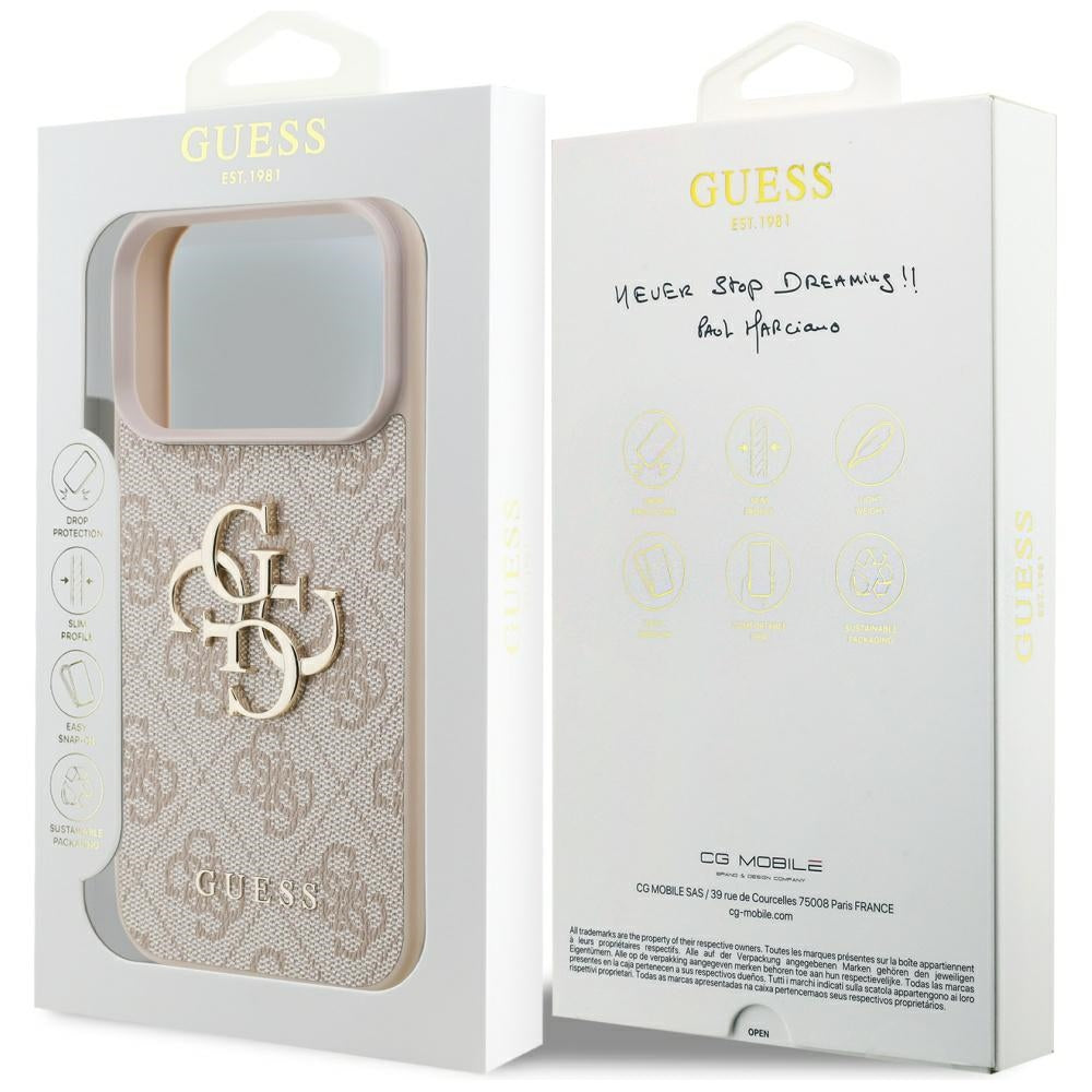 Futrola za Apple iPhone 17 Pro, Guess, 4G Big Logo, Roze