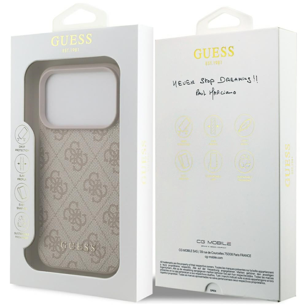 Futrola za Apple iPhone 17 Pro, Guess, 4G Classic, Roze