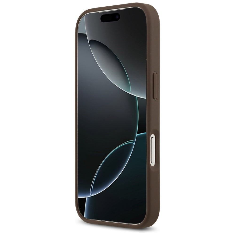 Futrola za Apple iPhone 17 Pro, Guess, 4G Double Card Triangle, Braon