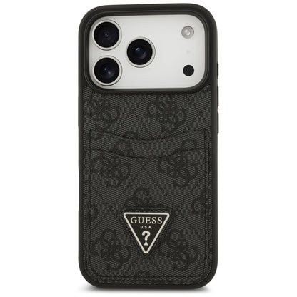 Futrola za Apple iPhone 17 Pro, Guess, 4G Double Card Triangle, Crna
