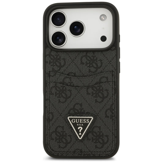 Futrola za Apple iPhone 17 Pro, Guess, 4G Double Card Triangle, Crna