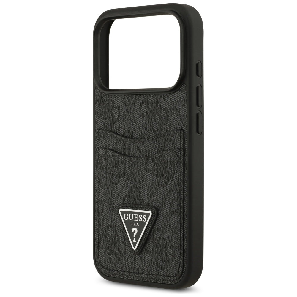 Futrola za Apple iPhone 17 Pro, Guess, 4G Double Card Triangle, Crna