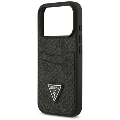 Futrola za Apple iPhone 17 Pro, Guess, 4G Double Card Triangle, Crna