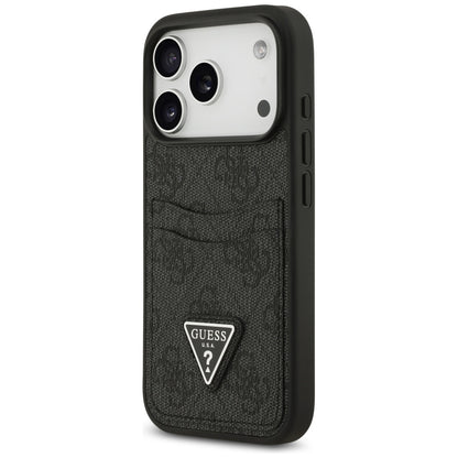 Futrola za Apple iPhone 17 Pro, Guess, 4G Double Card Triangle, Crna