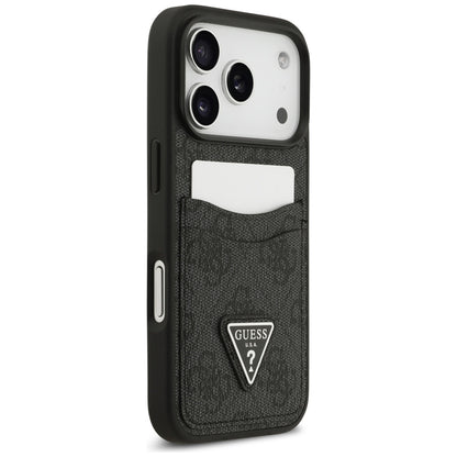 Futrola za Apple iPhone 17 Pro, Guess, 4G Double Card Triangle, Crna