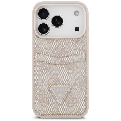 Futrola za Apple iPhone 17 Pro, Guess, 4G Double Card Triangle, Roze