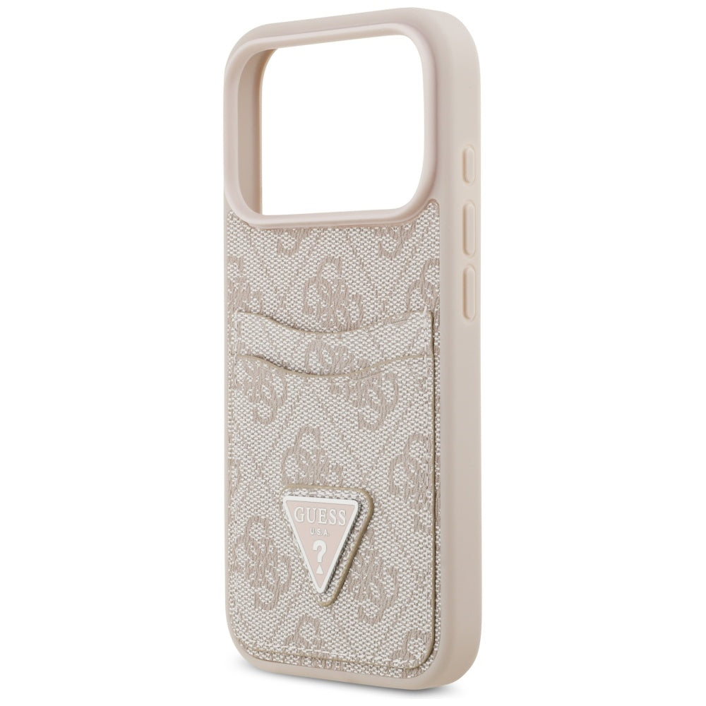 Futrola za Apple iPhone 17 Pro, Guess, 4G Double Card Triangle, Roze