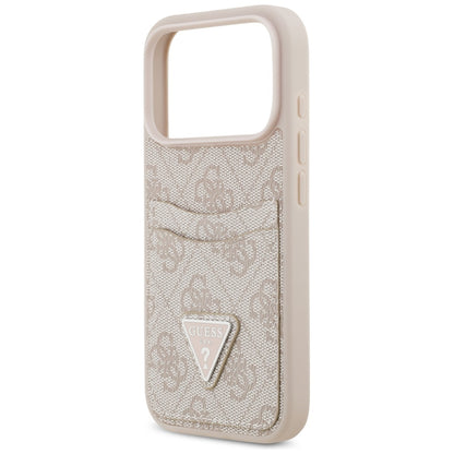 Futrola za Apple iPhone 17 Pro, Guess, 4G Double Card Triangle, Roze