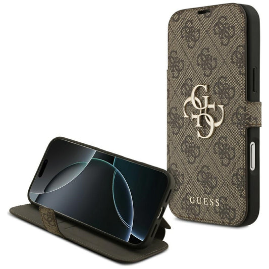 Futrola za Apple iPhone 17 Pro, Guess, 4G Metal Logo, Braon