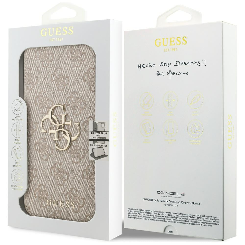 Futrola za Apple iPhone 17 Pro, Guess, 4G Metal Logo, Roze