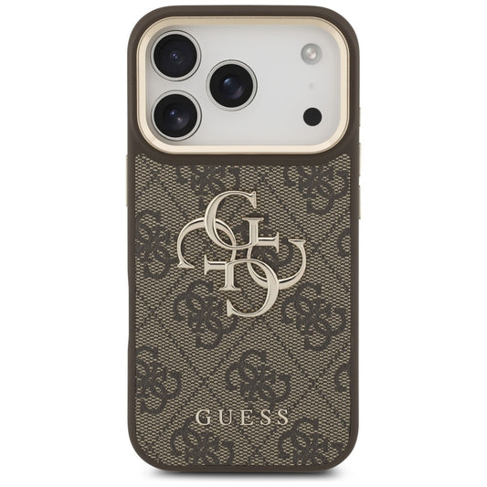 Futrola za Apple iPhone 17 Pro, Guess, Big 4G Classic Logo with Big Strap, Braon