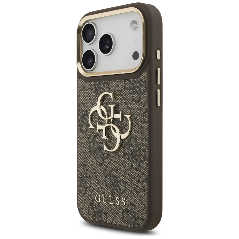Futrola za Apple iPhone 17 Pro, Guess, Big 4G Classic Logo with Big Strap, Braon