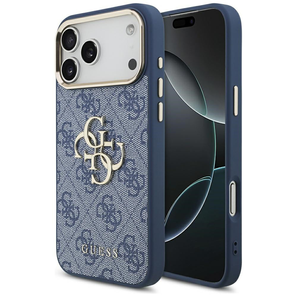Futrola za Apple iPhone 17 Pro, Guess, Big 4G Logo Classic, Plavo Zlatna