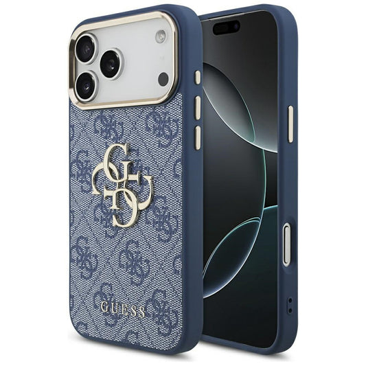 Futrola za Apple iPhone 17 Pro, Guess, Big 4G Logo Classic, Plavo Zlatna
