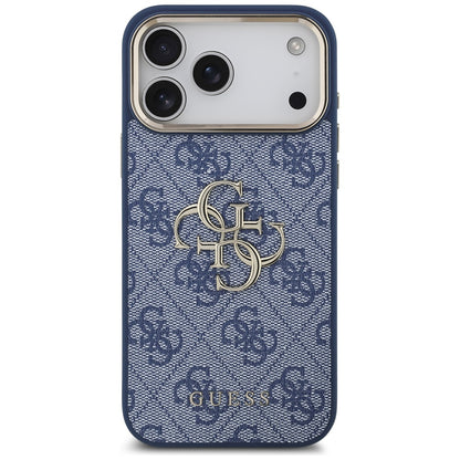 Futrola za Apple iPhone 17 Pro, Guess, Big 4G Logo Classic, Plavo Zlatna