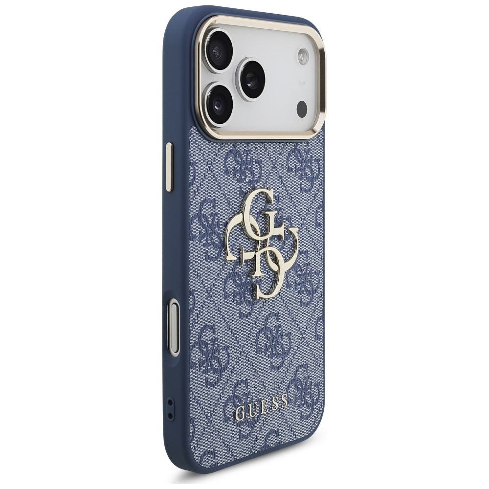 Futrola za Apple iPhone 17 Pro, Guess, Big 4G Logo Classic, Plavo Zlatna