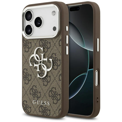 Futrola za Apple iPhone 17 Pro, Guess, Big 4G Logo Classic, Braon Srebrna