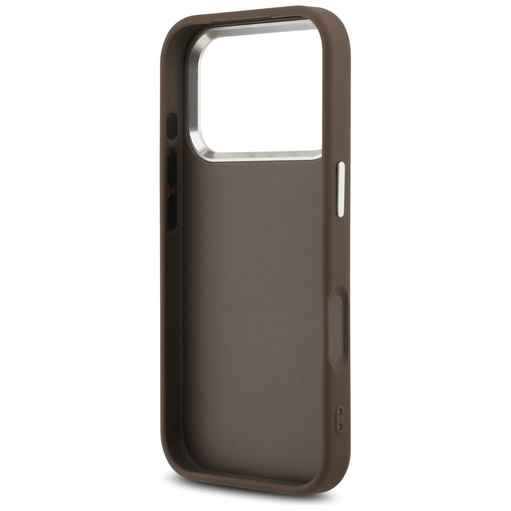Futrola za Apple iPhone 17 Pro, Guess, Big 4G Logo Classic, Braon Srebrna