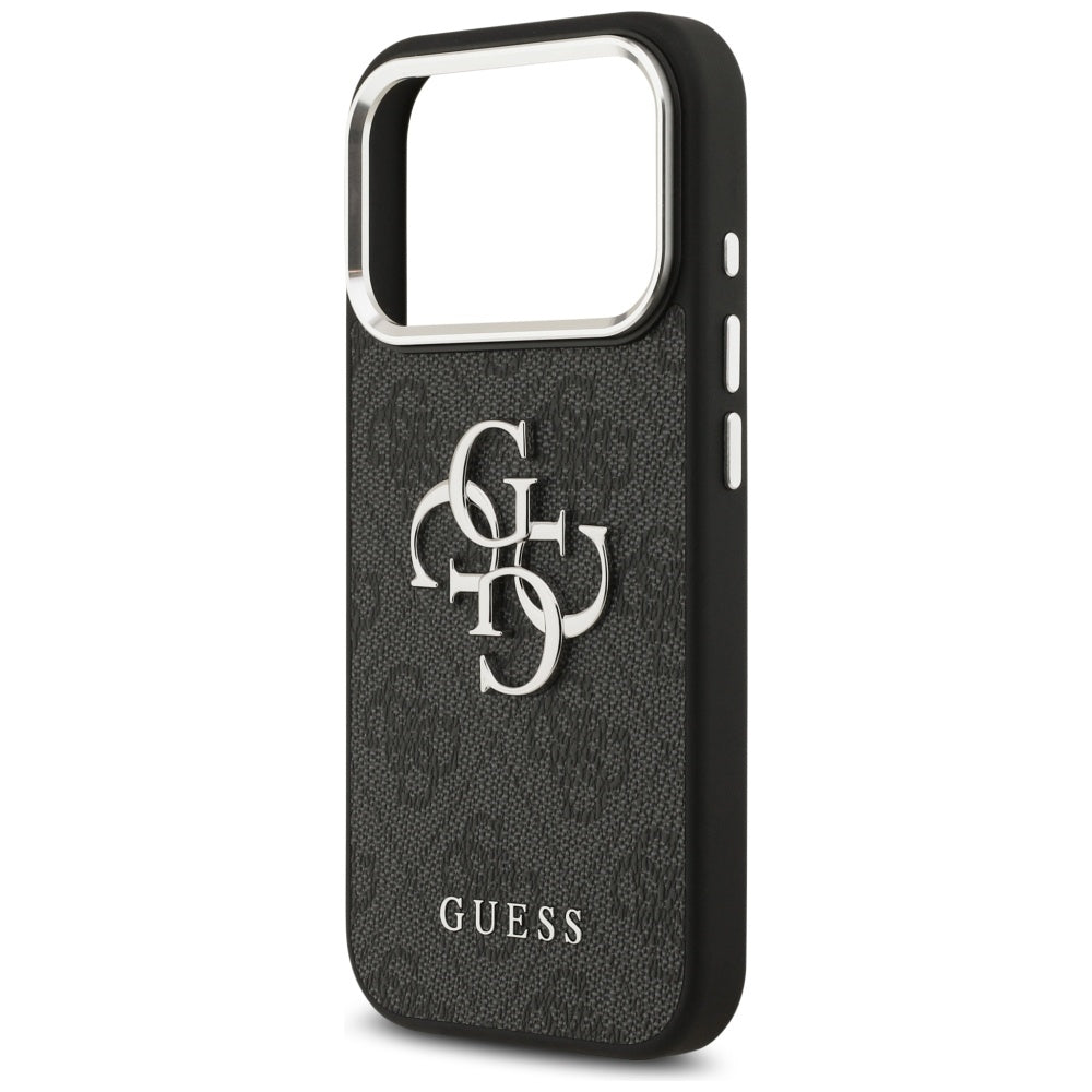 Futrola za Apple iPhone 17 Pro, Guess, Big 4G Logo Classic, Crno Srebrna