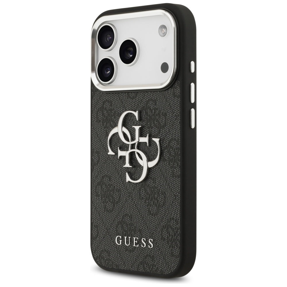 Futrola za Apple iPhone 17 Pro, Guess, Big 4G Logo Classic, Crno Srebrna