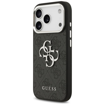 Futrola za Apple iPhone 17 Pro, Guess, Big 4G Logo Classic, Crno Srebrna