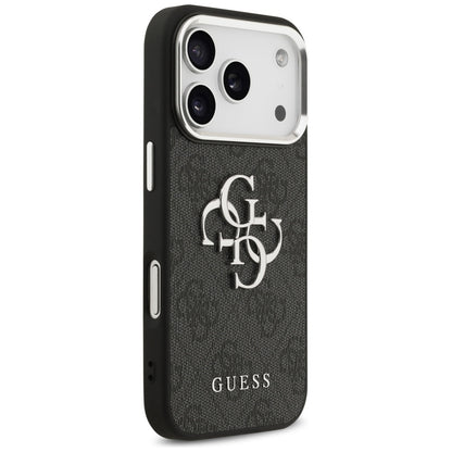Futrola za Apple iPhone 17 Pro, Guess, Big 4G Logo Classic, Crno Srebrna