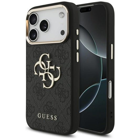 Futrola za Apple iPhone 17 Pro, Guess, Big 4G Logo Classic, Crno Zlatna