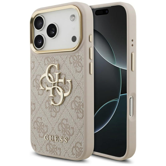 Futrola za Apple iPhone 17 Pro, Guess, Big 4G Logo Classic, Zlatno Roze