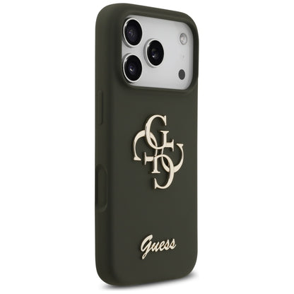 Futrola za Apple iPhone 17 Pro, Guess, Big 4G Script, Kaki