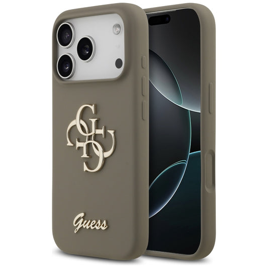 Futrola za Apple iPhone 17 Pro, Guess, Big 4G Script, Braon