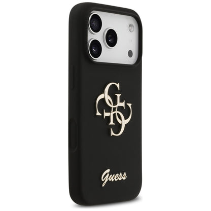 Futrola za Apple iPhone 17 Pro, Guess, Big 4G Script, Crna