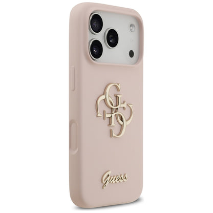 Futrola za Apple iPhone 17 Pro, Guess, Big 4G Script, Svetlo Roze