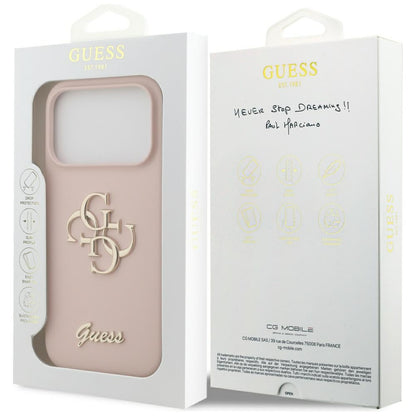 Futrola za Apple iPhone 17 Pro, Guess, Big 4G Script, Svetlo Roze