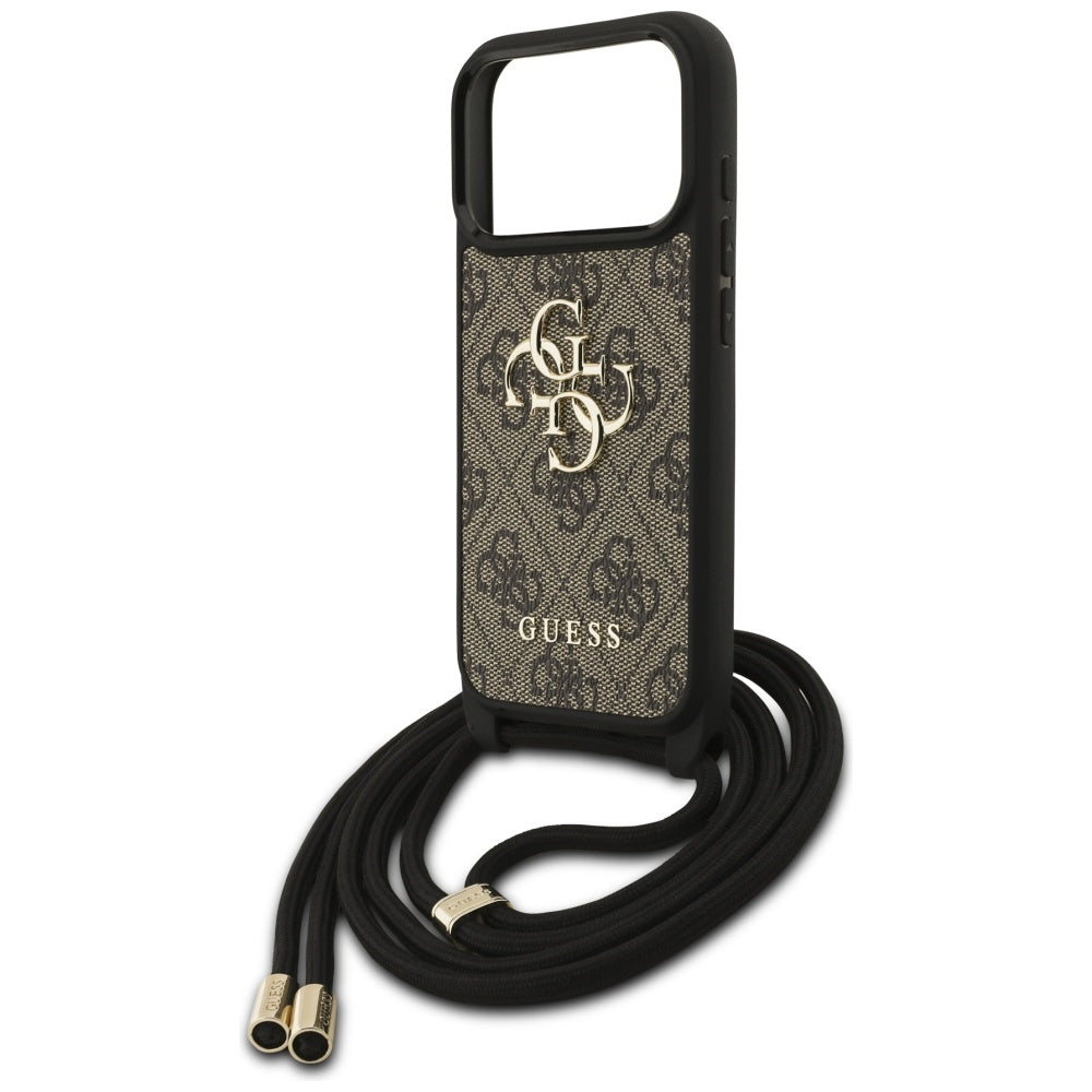 Futrola za Apple iPhone 17 Pro, Guess, Crossbody Cord 4G Big Log, Braon